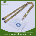 Correa de lanyard de transferencia de calor personalizada de impresión personalizada con el titular de la tarjeta